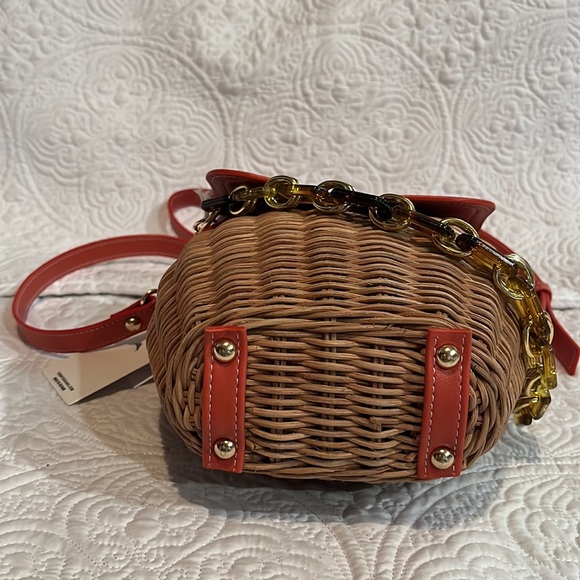 Tommy Bahama Rattan wicker satchel crossbody, NWT - Picture 6 of 16